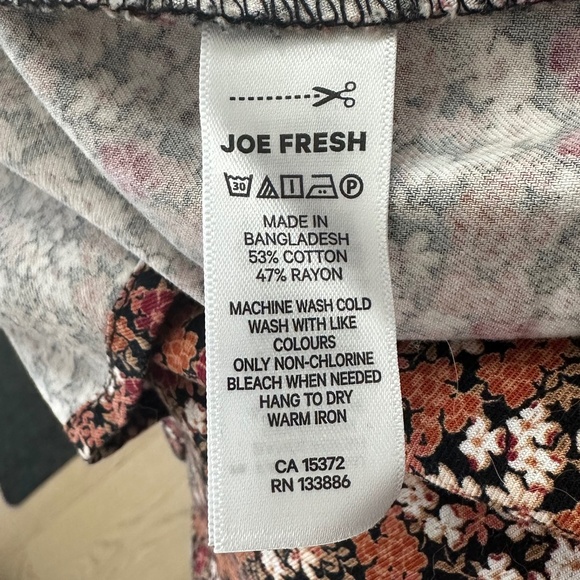 JOE FRESH Floral Button Front Shirt Dress with Waist Tie - Size XL. NWOT. - Picture 13 of 15